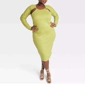 Green Long Sleeve Dress